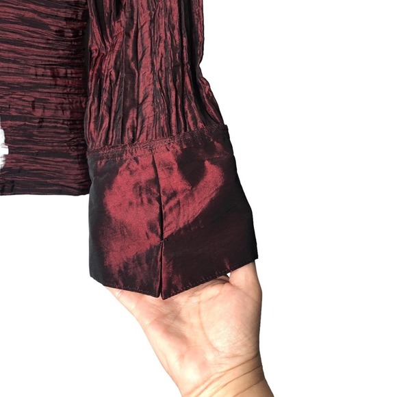 Vintage Cachet Cocktail Jacket Women's Size 16 Cranberry Rhinestone Buttons - Picture 5 of 12